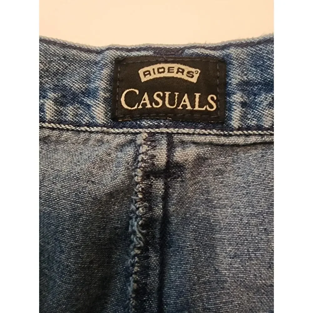 Vintage Rider Casuals High Rise Denim Shorts, Size 8M, 100% Cotton